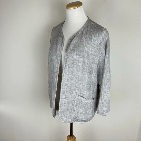 Eileen Fisher Organic Linen Reversible Jacket Size S - Picture 5 of 7